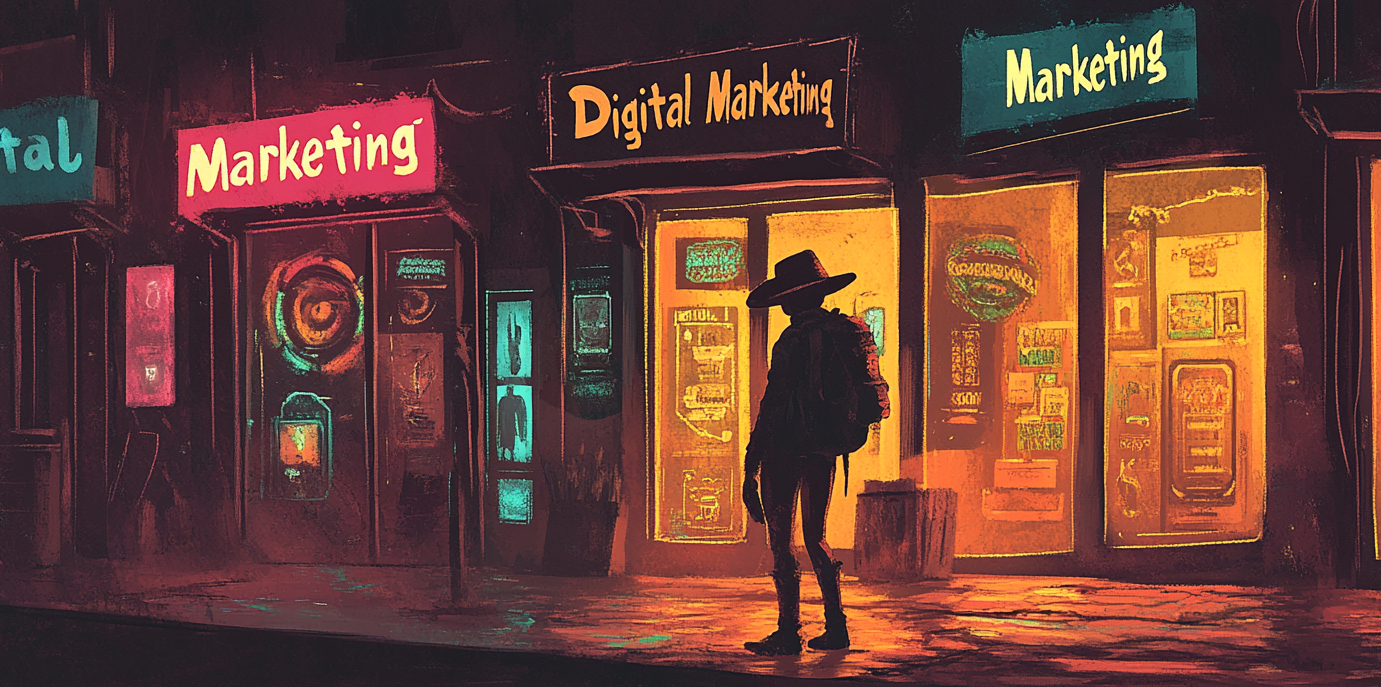 What to Look for in a Digital Marketing Agency A digital marketing cowboy looking for their team